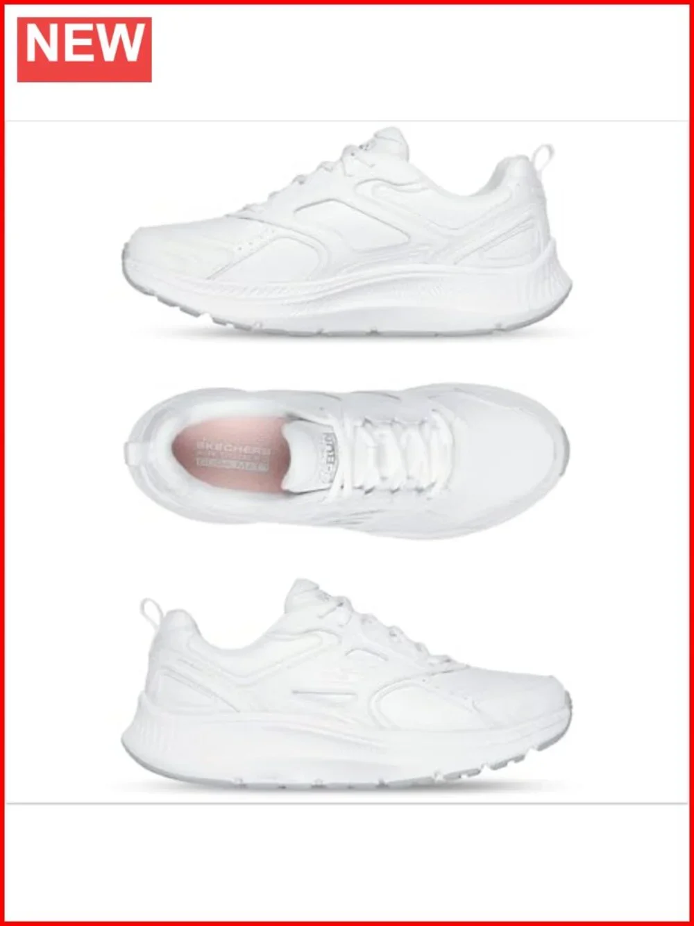 Perforated Leather Lace-Up Trail Running Shoes for Women
